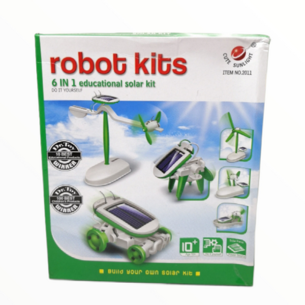 Kit robot solar con panel juguete  6 en 1