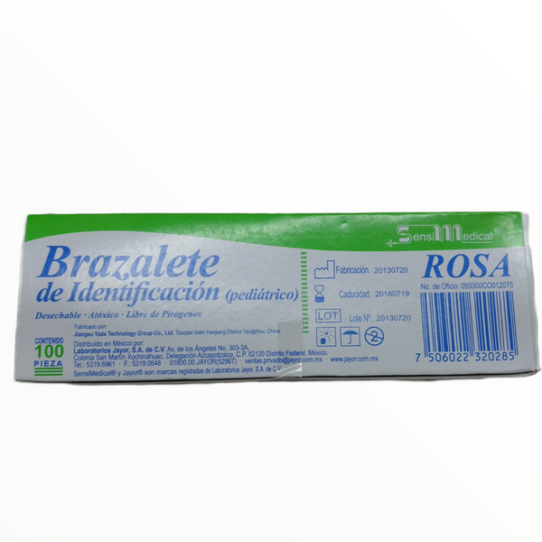 Brazalete De Identificación Niño Y Niña Hospital pack 100pz
