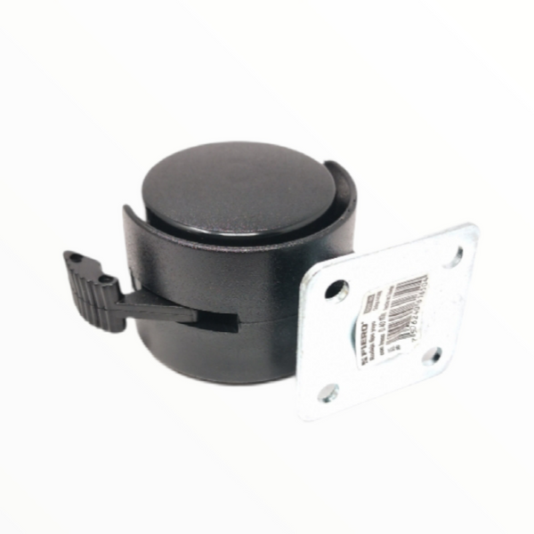 Rodaja Nylon Tipo Yoyo Placa Móvil 40mm Con freno Paq 4 pzs