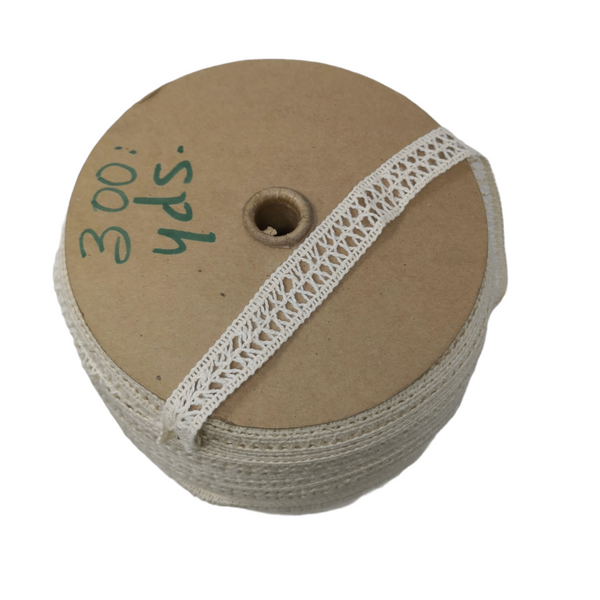 Bobina Entredós Bolillo Encaje Hilo Algodón 2cmx300 yds