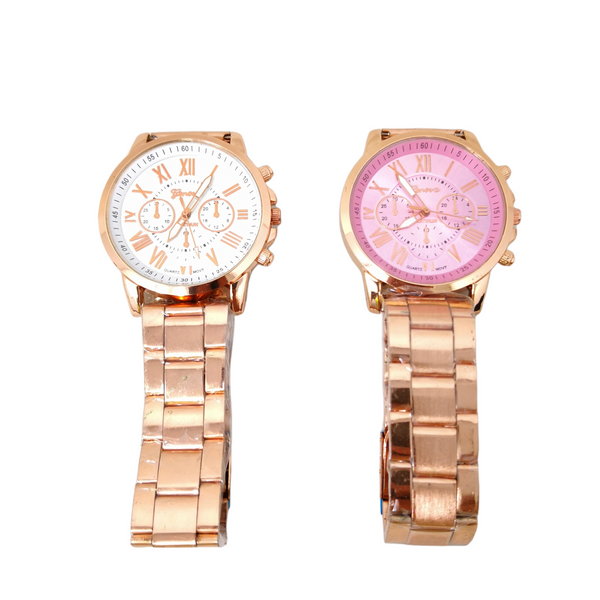 Reloj dorado acero inoxidable moda dama regalo Geneva