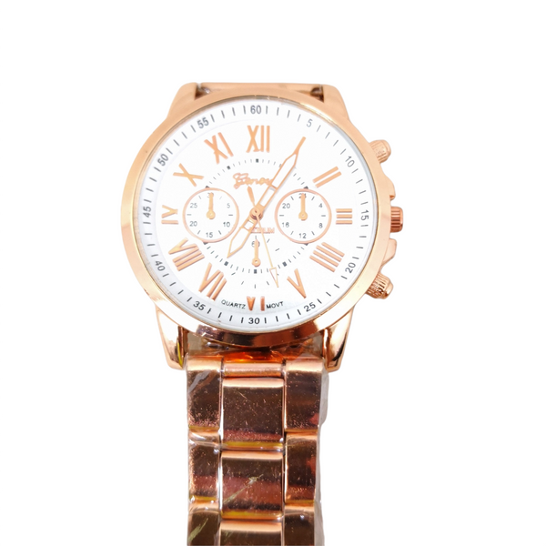 Reloj dorado acero inoxidable moda dama regalo Geneva
