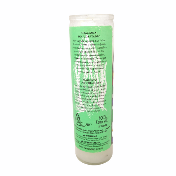Vaso veladora religiosa 20cm San Judas Tadeo Sagrado Corazon