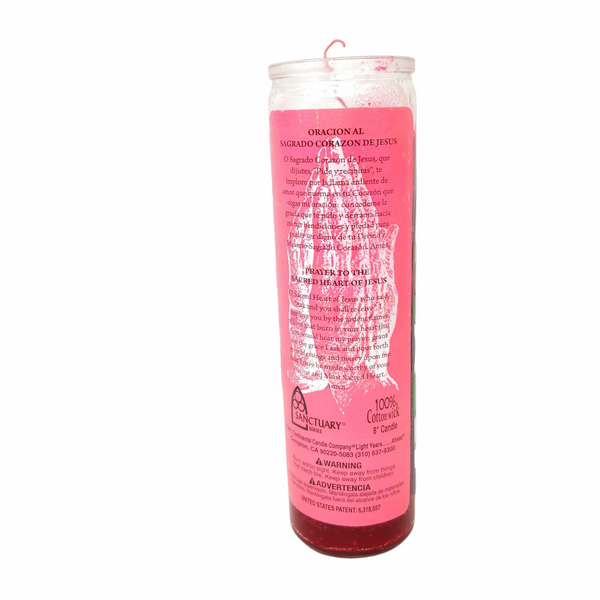 Vaso veladora religiosa 20cm San Judas Tadeo Sagrado Corazon