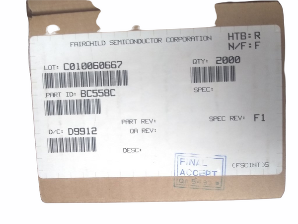 Transistor Pnp Bc558c Bjt Fairchild Caja 2000 Pzas