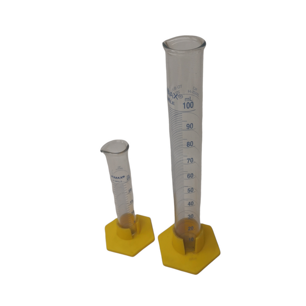 Probeta Graduada de Vidrio 25ml y 100ml Juego 2pack