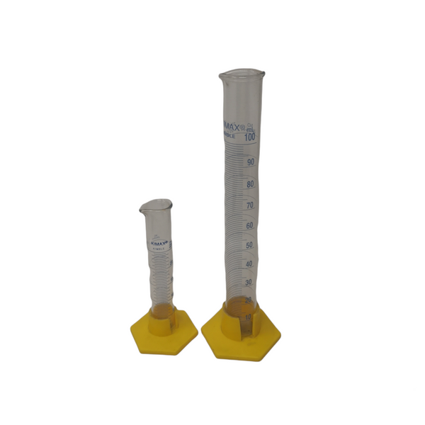 Probeta Graduada de Vidrio 25ml y 100ml Juego 2pack