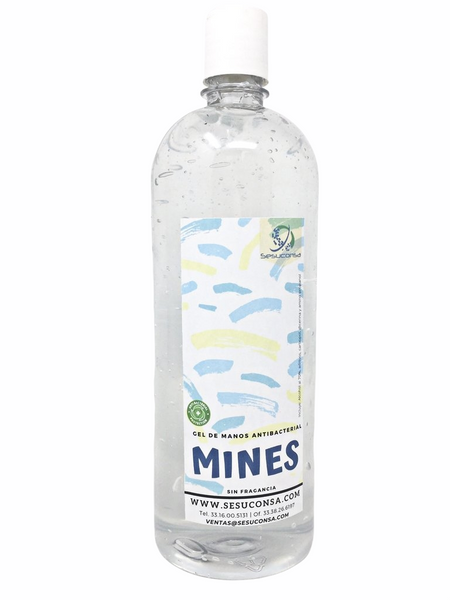 Gel Antibacterial Mines 1 Litro Con Tapa Sencilla
