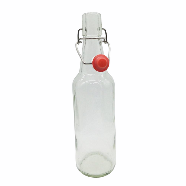 12 Botellas De Vidrio + Tapón Mecánico 500ml