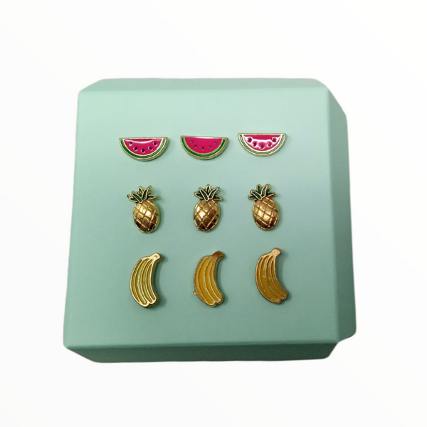 Push Pin Forma Fruta Tachuela P/corcho Paq De 9 Y 12 Piezas