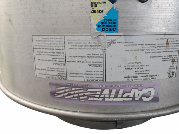 VENTILADOR CENTRÍFUGO EXTRACTOR AIRE CAPTIVEAIRE 0.5HP