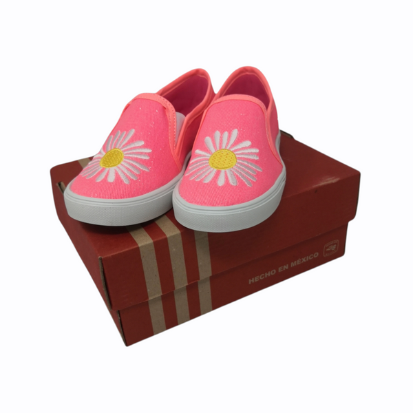 Tenis Slip On de Niña Bordado Infantil Brunella