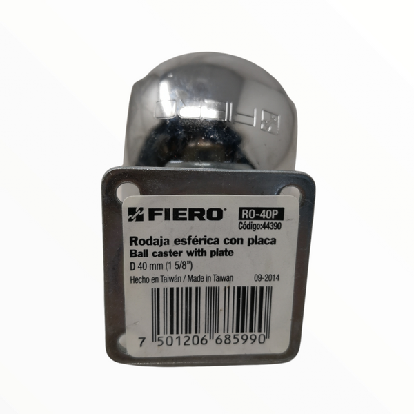 4 Rodaja esférica con placa fierro 40mm FIERO 44390