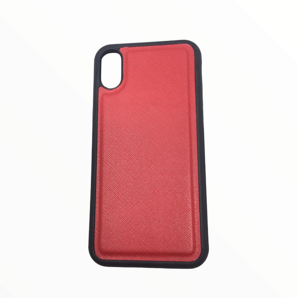 Funda Dura Generica para iPhone X Celular Piel Saffiano Colores
