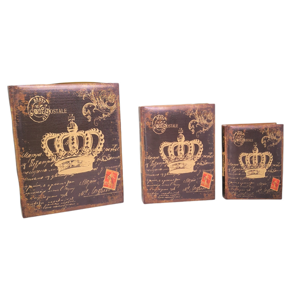 Set de 3 cajas almacenamiento porta biblia decorativas