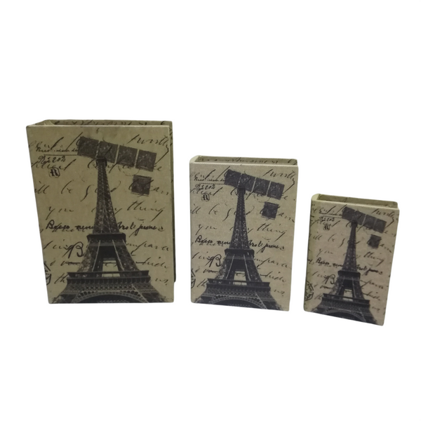 Set de 3 cajas almacenamiento porta biblia decorativas