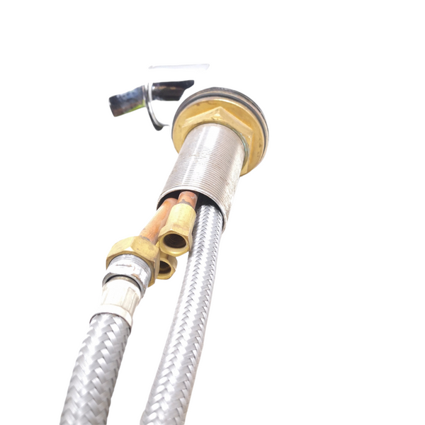 Llave Mezcladora fregadero Monomando plateada usado