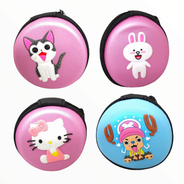 Estuche figuras infantiles y protector de cables cargador audífonos