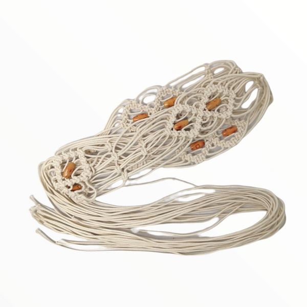 Cinturon de cuerda tejida estilo artesanal 1.8m colores