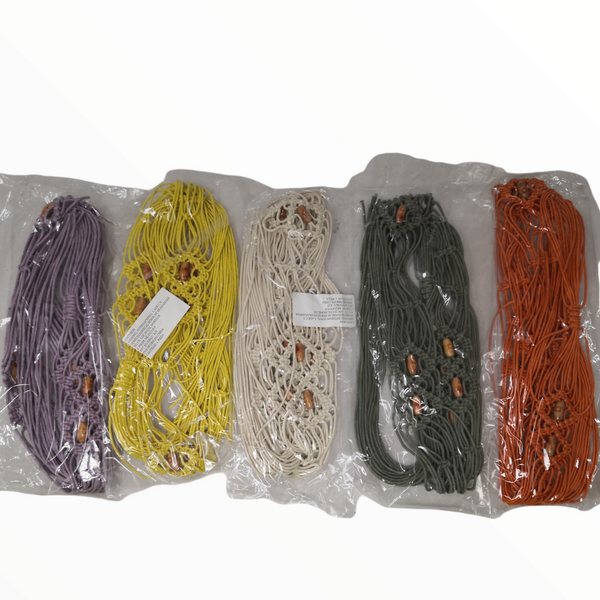 Cinturon de cuerda tejida estilo artesanal 1.8m colores