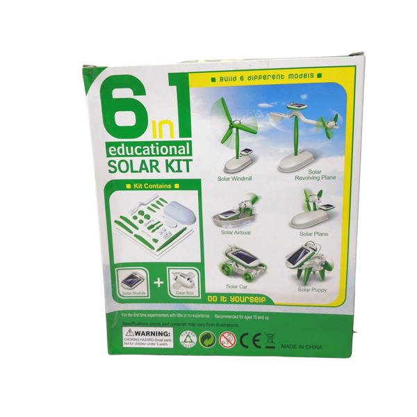 Kit robot solar con panel juguete  6 en 1