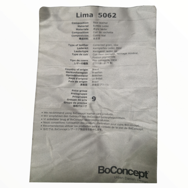 Tramo Piel cuero Genuino Vacuno BoConcept 1.6m2