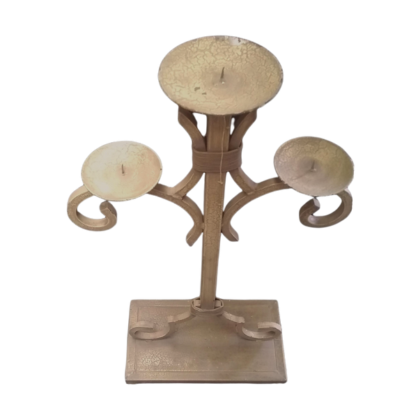 Juego De Porta Vela 2 Y 3 Pzas Fierro Forjado Decoración