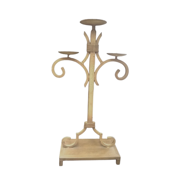 Juego De Porta Vela 2 Y 3 Pzas Fierro Forjado Decoración