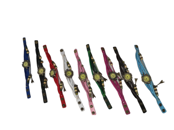 Reloj Vintage dije torre pulsera dama brazalete pack 4 pzs