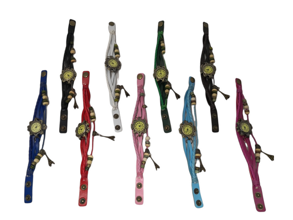 Reloj Vintage dije torre pulsera dama brazalete pack 4 pzs