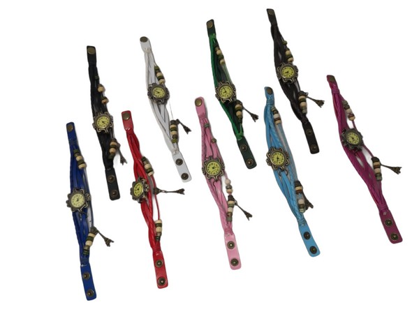 Reloj Vintage dije torre pulsera dama brazalete pack 4 pzs