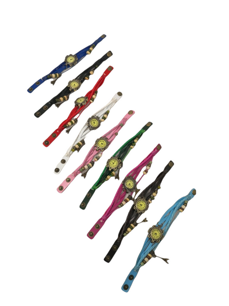 Reloj Vintage dije torre pulsera dama brazalete pack 4 pzs