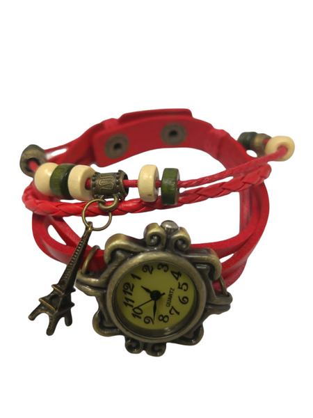 Reloj Vintage dije torre pulsera dama brazalete pack 4 pzs