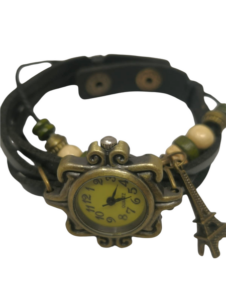 Reloj Vintage dije torre pulsera dama brazalete pack 4 pzs
