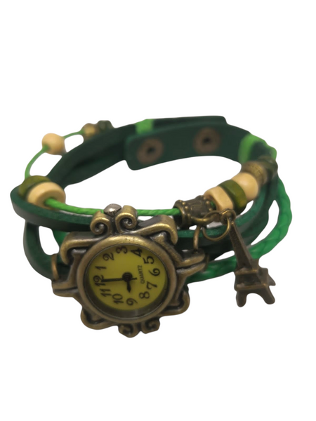 Reloj Vintage dije torre pulsera dama brazalete pack 4 pzs