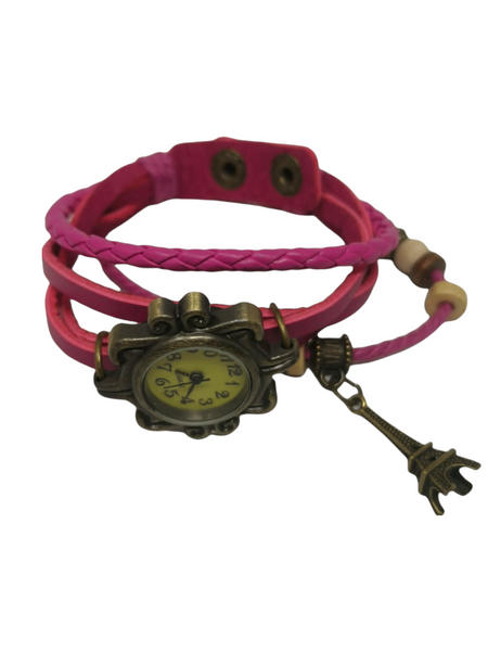 Reloj Vintage dije torre pulsera dama brazalete pack 4 pzs