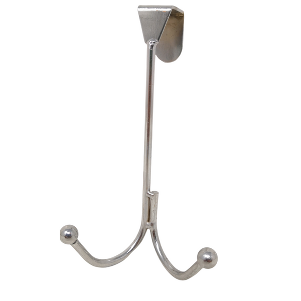 Perchero para puerta metálico doble gancho secador