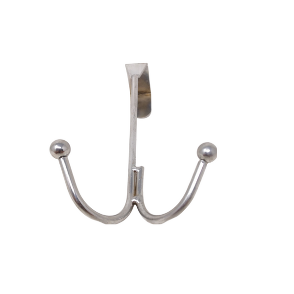 Perchero para puerta metálico doble gancho secador