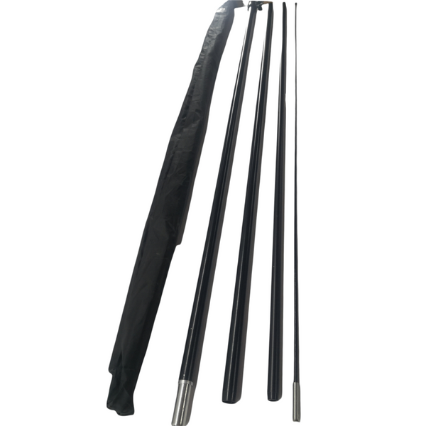 Asta de bandera 4.5m+ base cruceta+ pivote giratorio premium