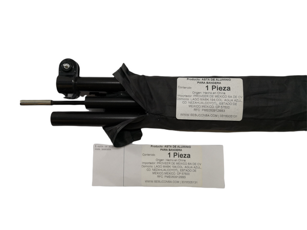 Asta de bandera 2.8m + Base cruceta premium