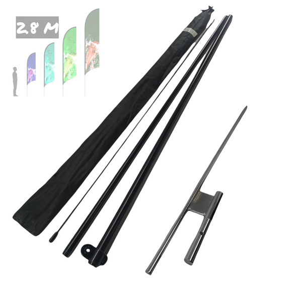 Asta de bandera 2.8m + Base estaca