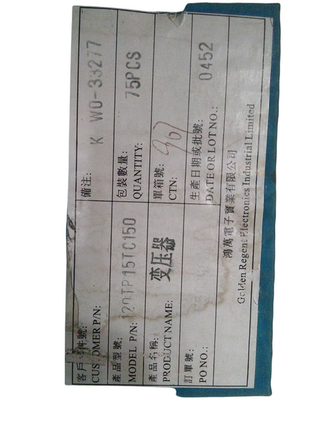 Transformador Eléctrico 120tp15tc150 Refacción Lavadora Mabe