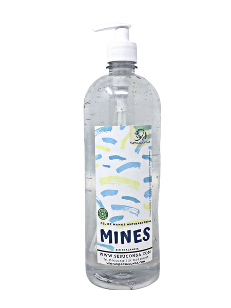Gel Antibacterial Mines 1 Litro Con Dosificador