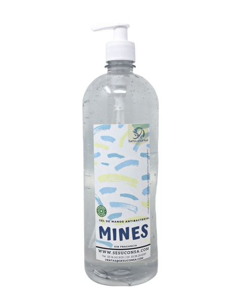 Gel Antibacterial Mines 1 Litro Con Dosificador