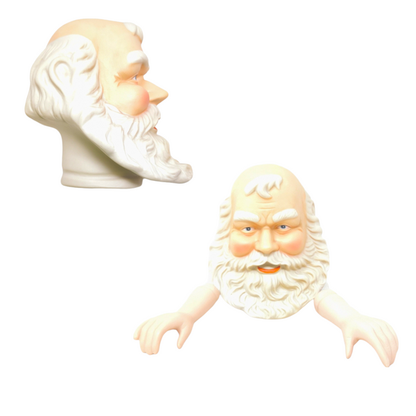 Figura Porcelana Cabeza Santa Claus Navideño
