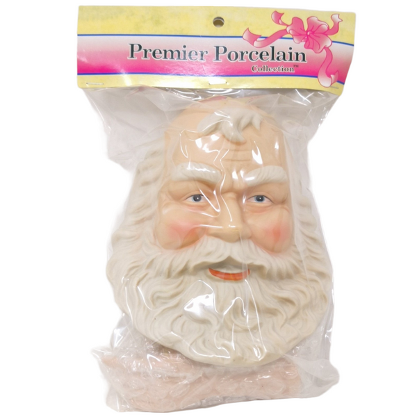 Figura Porcelana Cabeza Santa Claus Navideño