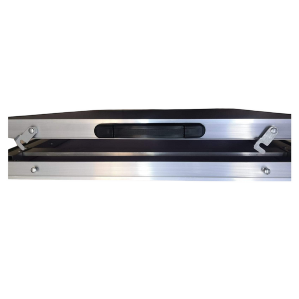 Mesa plegable portátil azul aluminio 1.20m