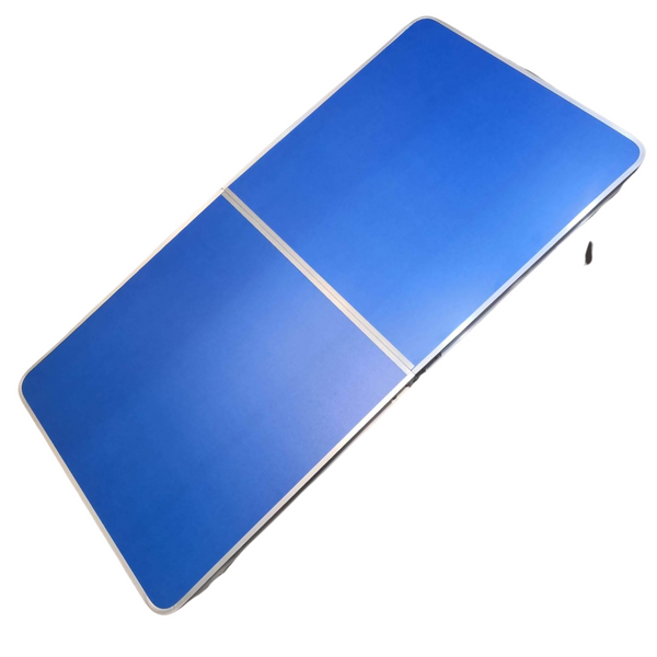Mesa plegable portátil azul aluminio 1.20m