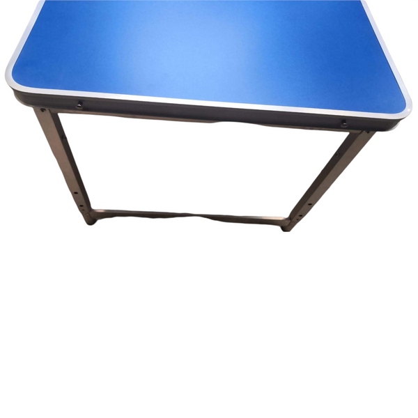 Mesa plegable portátil azul aluminio 1.20m