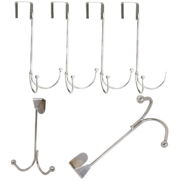 Perchero para puerta metálico doble gancho secador